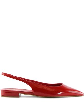 Notabene Gilda pointed-toe slingback ballerinas - women - Calf Leather/Patent Calf Leather/Calf Leather - 40.5 - Red