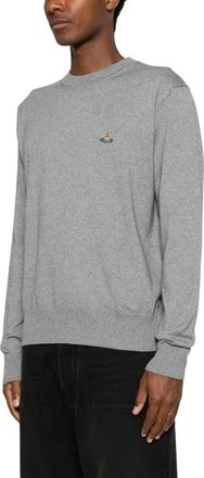 Vivienne Westwood Truien & Vesten, Heren, Grijs, S, Katoen, Alex Ronde Hals Trui