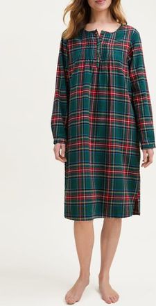 Petite Plume Beatrice Cotton Twill Nightgown in Green at Nordstrom, Size X-Small