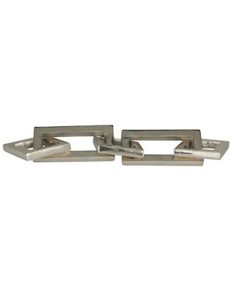CosmoLiving by Cosmopolitan Cosmoliving By Cosmopolitan Chain Silver Aluminum Sculpture