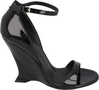 Ferragamo Vidette Patent Leather Wedge Sandals