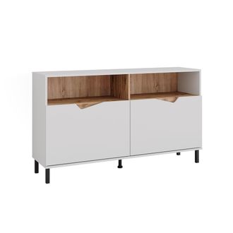 Vicco Aparador Marelle, Blanco/artesano, 140 X 81.3 Cm Con 2 Puertas, Vicco