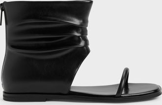 Charles & Keith Joplin Ruched Boot Sandals