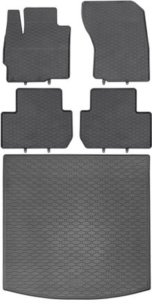 OEM Juego De Alfombrillas De Goma Para Coche Y Alfombrilla Para Maletero Para Mitsubishi Outlander Iii Suv (septiembre De 2012 A 2022)
