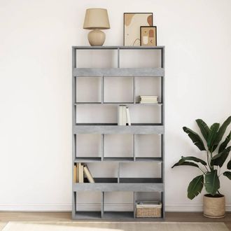 Berkfield Home Classic Bookcase Concrete Grey 100x33x187.5 cm Engineered Wood