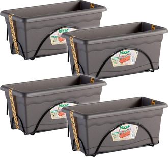 OEM Maceta Colgante, Resistente A La Intemperie, Para Uso Interior Y Exterior, 4 Piezas, Gris ++ Barato