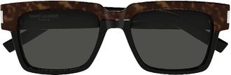 Saint Laurent Grey Rectangular Mens Sunglasses SL 732/F VADIM 003 55