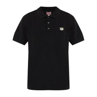 Kenzo Polo Shirts, male, Black, Size: XL Polo with patch