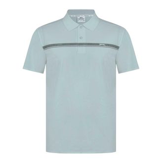 Slazenger Heren Contrast Gestreept Golf Poloshirt (Grijs)