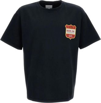 Rhude Crewneck T-shirt - male - Rhude - T-Shirts - Black - XL - Tops