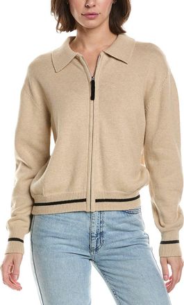 Brodie Varsity Zip Through Cashmere-Blend Jacket