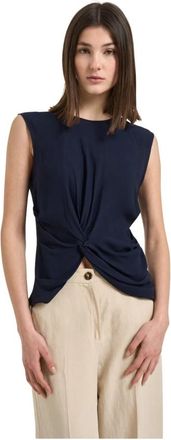 Liviana Conti Aglaia Blouse - Dames - Blouses - Blauw - XL - Overhemden