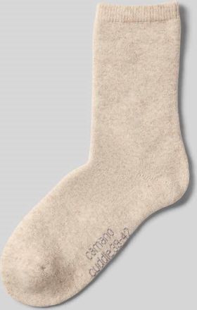 Camano Regular Fit Socken aus Woll-Mix mit Viskose-Anteil Modell Cosy in Beige Melange, Größe 35-38
