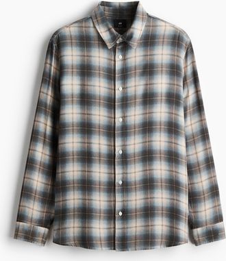 H&M Hemd in Relaxed Fit - Blue