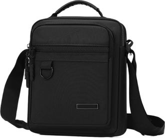 Generic Compatible For Men Casual Small Zipper Crossbody Pouch Simple Mini Phone Bag Shoulder(Black)