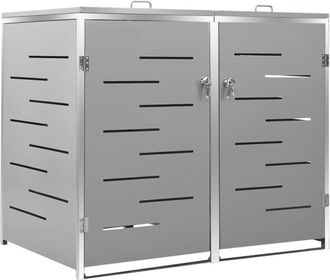 vidaXL Vidaxl - Cobertizo Para Dos Contenedores Basura Acero 138x77,5x112,5 Cm