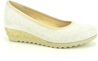 Gabor Beige/Goud Pump Schoenen - Dames - Ballerinas - Beige - 40 EU - Schoenen