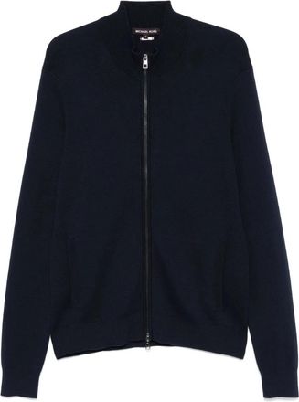 Michael Kors Blauwe Casual Trui met Rits - Heren - Vesten - Blauw - XL - Katoen - Truien & Vesten