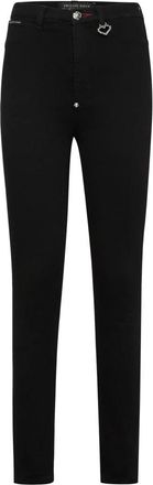 Philipp Plein Super High Waist Jegging - Dames - Skinny Jeans - Zwart - W25 - Katoen - Jeans