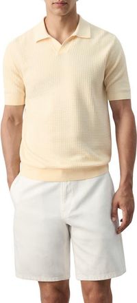 Mango Slim Fit Cotton Polo in Pastel Yellow at Nordstrom, Size X-Large