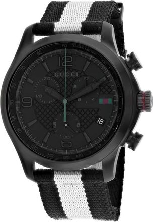 Gucci G-Timeless Chronograph Quartz Black Dial Mens Watch YA126244A