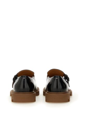 Maison Margiela Calf Leather Monk Strap Loafer - Black