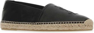 Saint Laurent Mens Black Leather Monogram Espadrilles 1000 Espadrillas