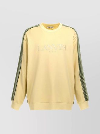 Lanvin embroidered side curb crewneck sweater