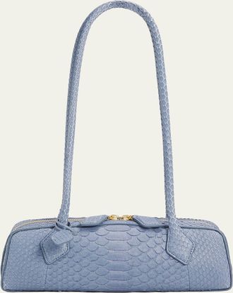 Alaia Le Teckel Small Snakeskin Shoulder Bag