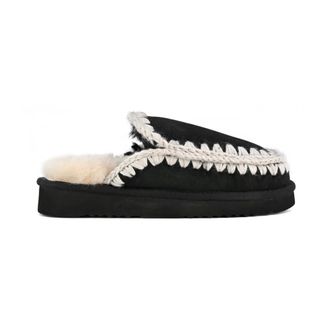 Mou Eskimo Slipper - Dames - Pantoffels - Zwart - 36 EU - Wol - Schoenen