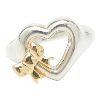 Tiffany & Co. Gold Silver Yellow Gold (18K) Silver 925 Band Ring (Pre-Owned)