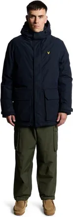 Lyle & Scott Long Sleeve Hooded Membrane Parka in Dark Navy at Nordstrom, Size Xx-Large
