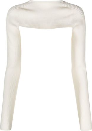&Aacute;eron knitted crop top - women - FSC Viscose/Polyester - M - White