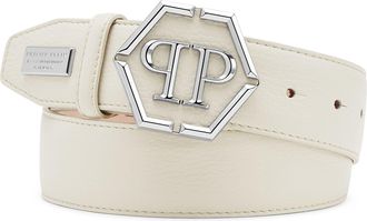 Philipp Plein Leather Belt Hexagon