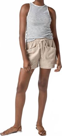 Lilla P Patch Pocket Shorts In Flax