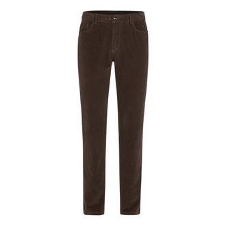 Oscar Jacobson Broeken, Heren, Bruin, W32 L32, Corduroy Broek met Vijf Zakken