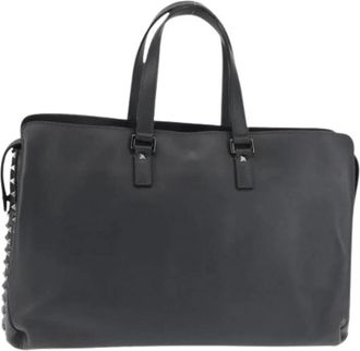 Valentino Pre-owned Tote Bag - Dames - Vintage Shopper - Grijs - ONE Size - Leer - Vintage