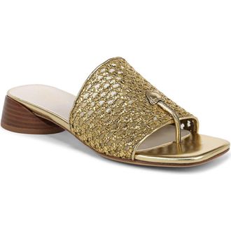Franco Sarto Loran Sandal in Gold/Gold at Nordstrom, Size 7.5
