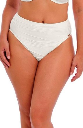 Fantasie Beach Waves High Waist Bikini Bottoms in Linen at Nordstrom, Size Xx-Large