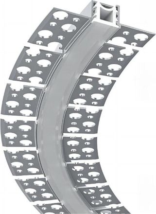 Trade Shop Trade Shop - 5pcs Perfil En Flexible Empotrable 1,5mt Aluminio Flexible Para La Tira Led Al-35-s