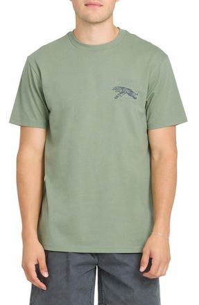 Quiksilver Tiger Style Short Sleeve Graphic T-Shirt in Lily Pad Heather at Nordstrom, Size Xx-Large