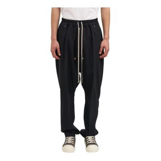 Rick Owens Slim-fit Trousers, male, Black, Size: M Bela Pants