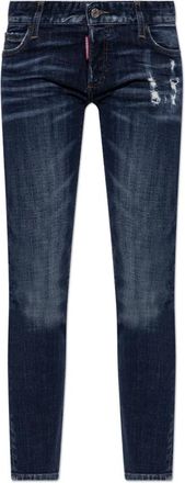 Dsquared2 Skinny Jeans - Dames - Skinny Jeans - Blauw - L - Leer - Jeans
