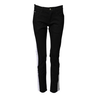 Dolce & Gabbana Black Cotton Stretch Skinny Denim Trouser Jeans - male - Dolce & Gabbana - Skinny Fit Jeans - Black - XL - Jeans