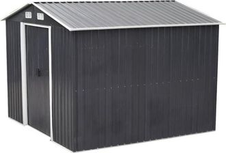 VENTE-UNIQUE.COM Cobertizo de jard&iacute;n acero gris antracita