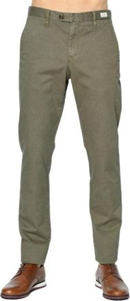 Tommy Hilfiger Geometric Cotton Chino Broek - Heren - Slim Fit Broeken - Groen - W38 - Katoen - Broeken