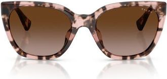Ralph Lauren 56mm RA5330U Gradient Butterfly Sunglasses in Pink Havana/brown Gradient at Nordstrom