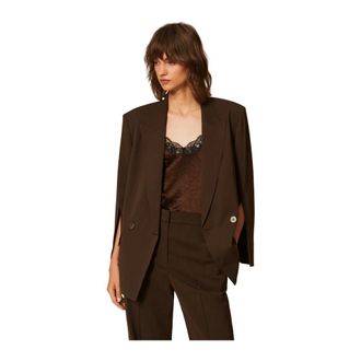 Twinset Donna, Giacche, Marrone, S, new