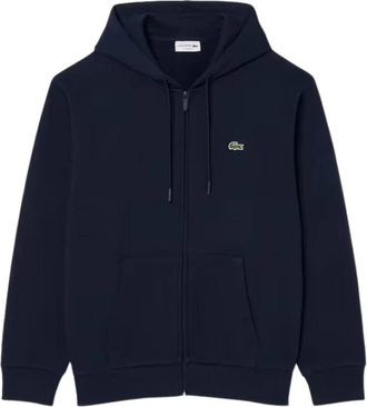 Lacoste Full Zip Hoodie - Heren - Vesten met rits - Blauw - 3XL - Katoen - Hoodies & sweatvesten