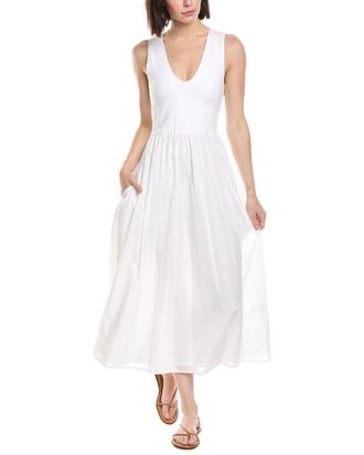 ATM Anthony Thomas Melillo Atm Anthony Thomas Melillo Mixed Media Midi Dress